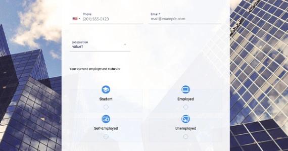 Recruitment Form website template