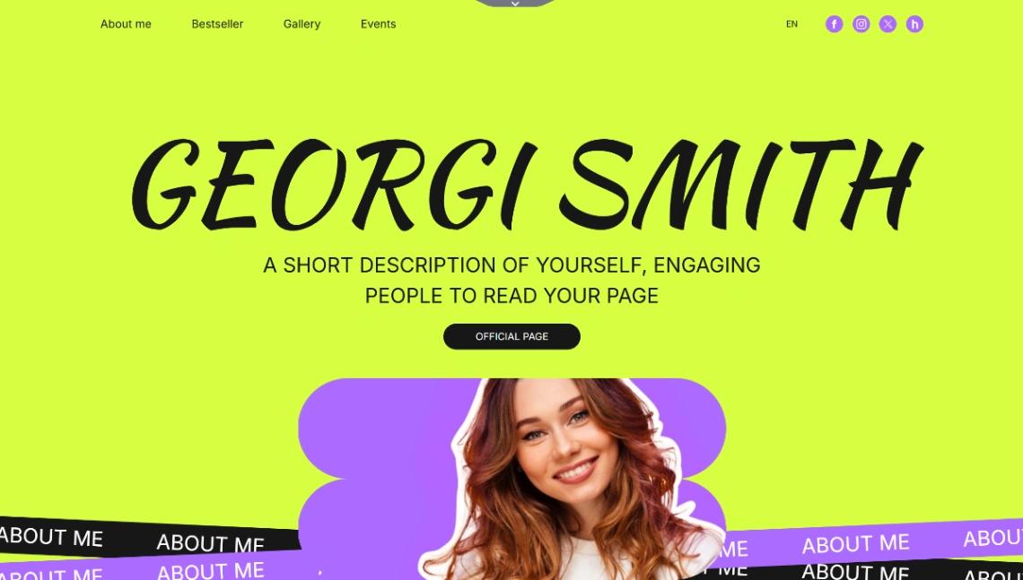Artist atelier website template