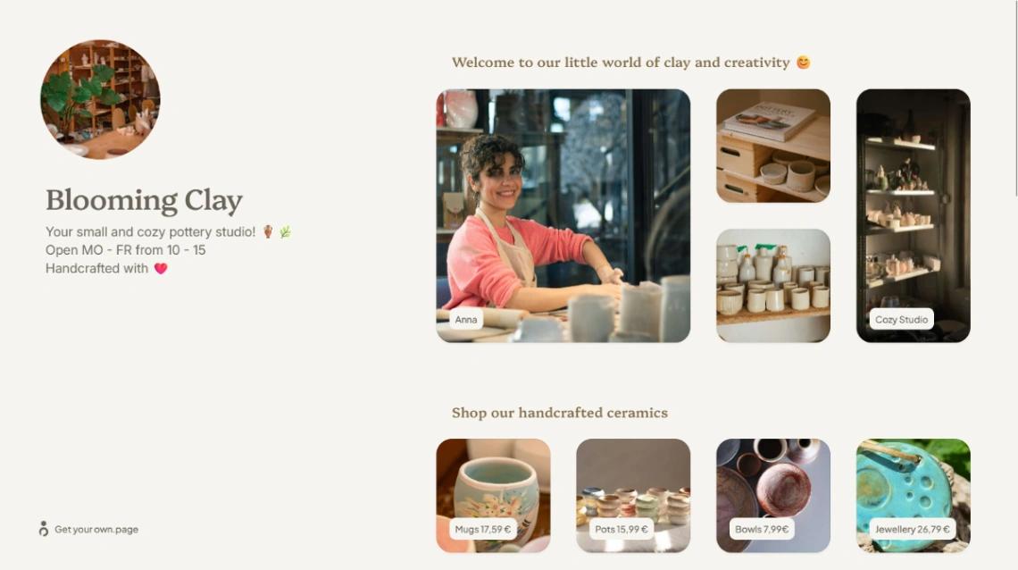 Pottery Studio website template