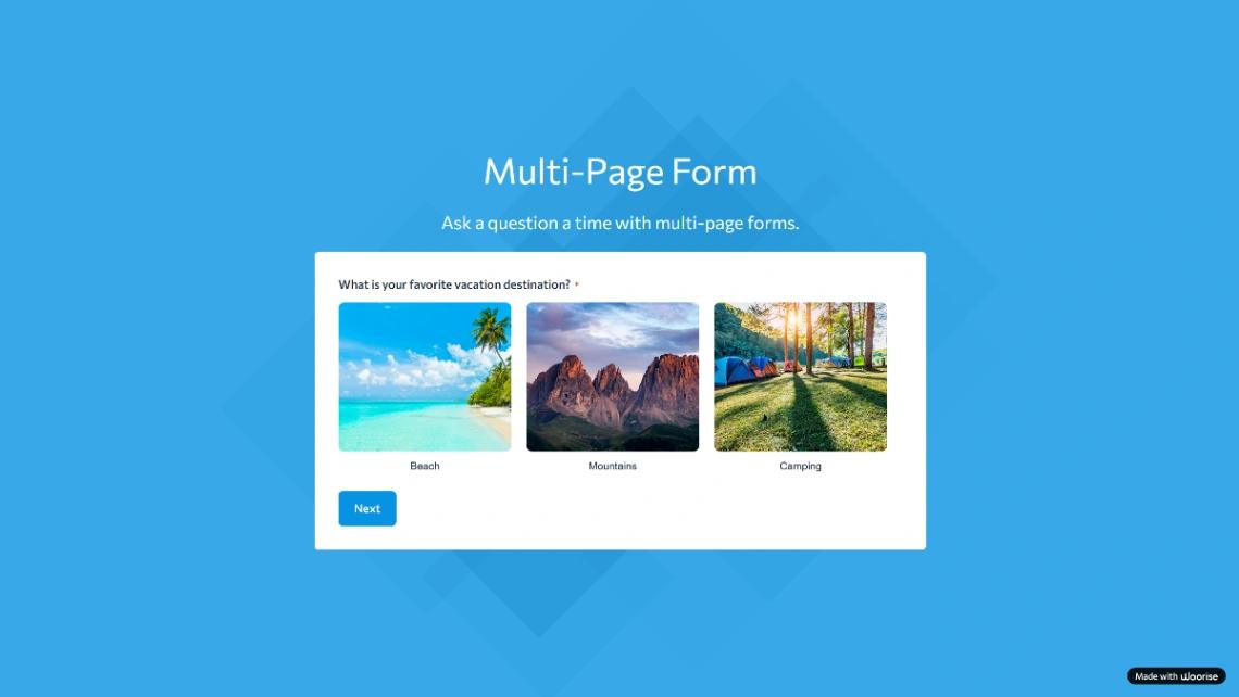 Multi-Page Form website template
