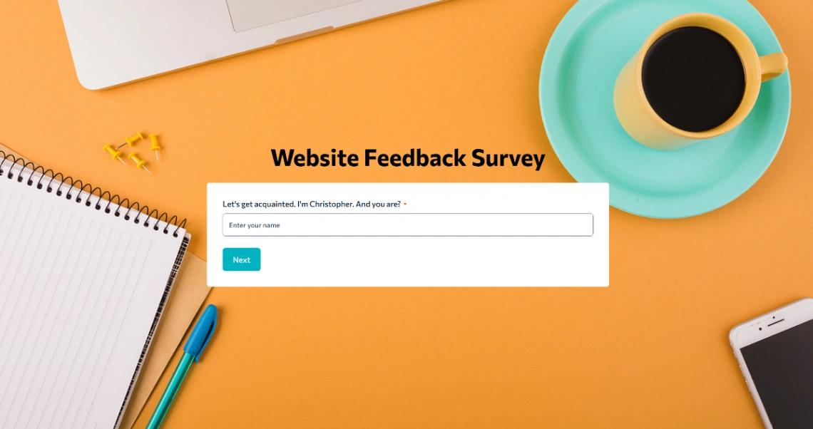 Website Feedback Survey website template