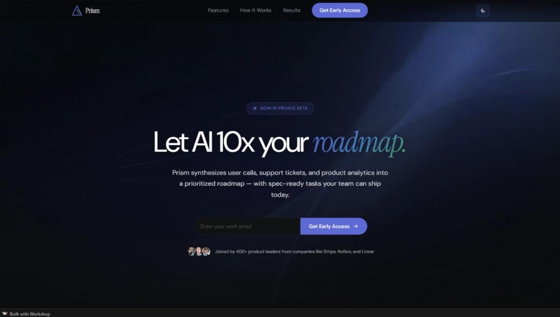 AI Roadmap Platform website template