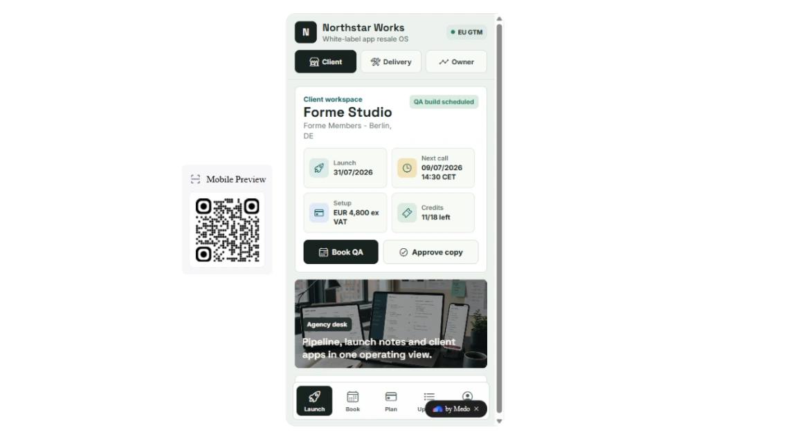 Dev Agency Operations mobile app design template