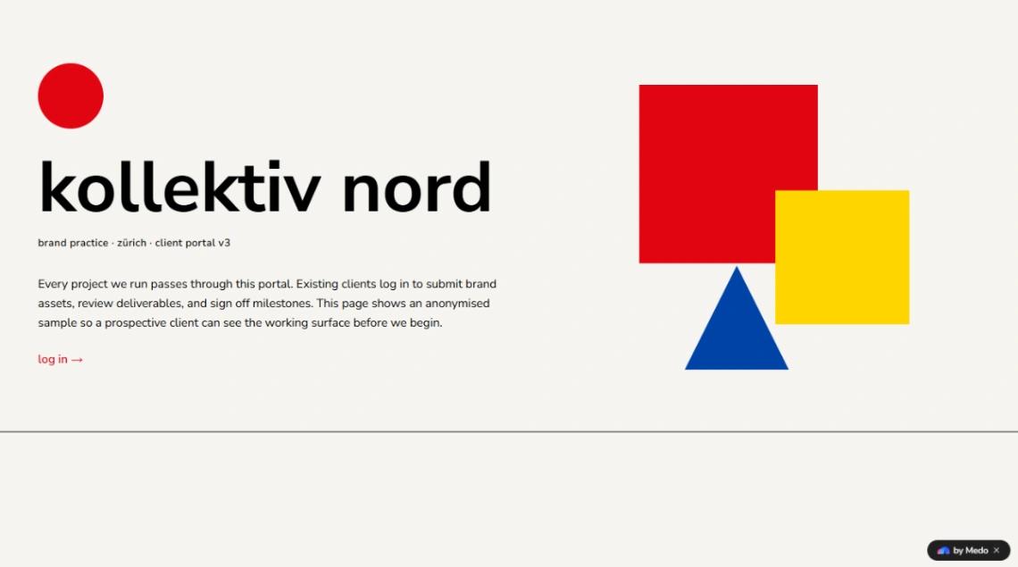 Agency Client Portal website template
