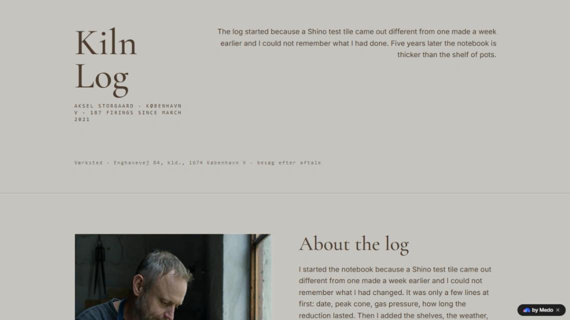Craft Working Journal website template