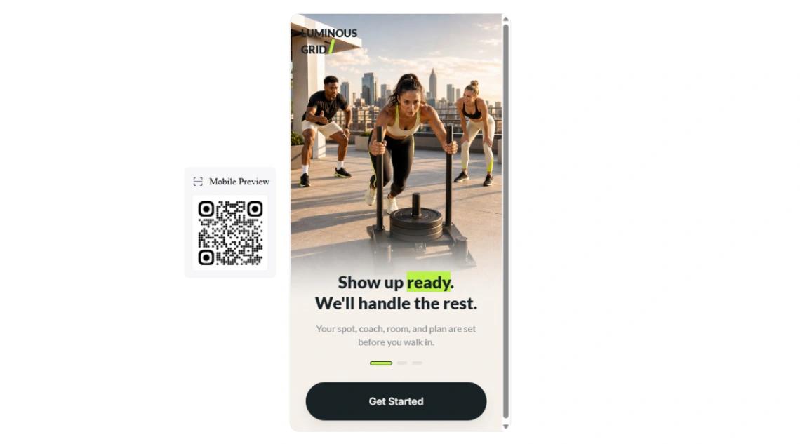 Fitness Studio Management mobile app design template