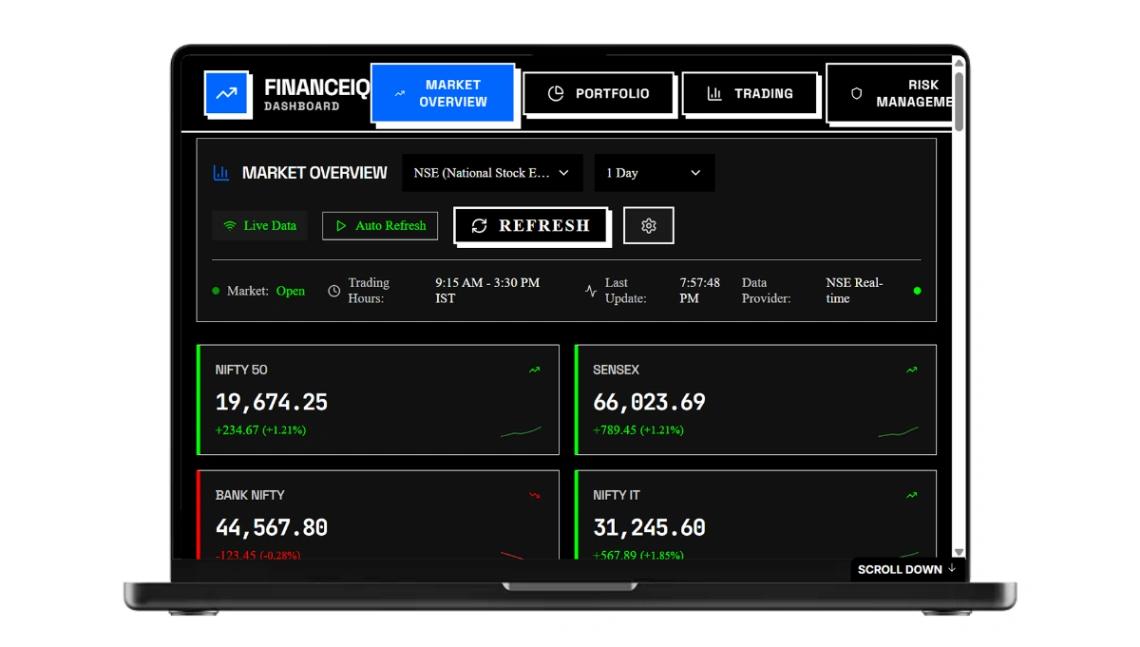 Live Stock Market web application template