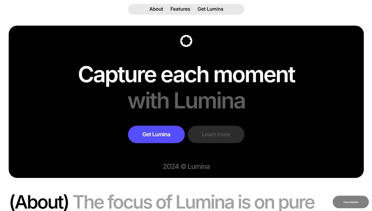 Product Landing Page website template