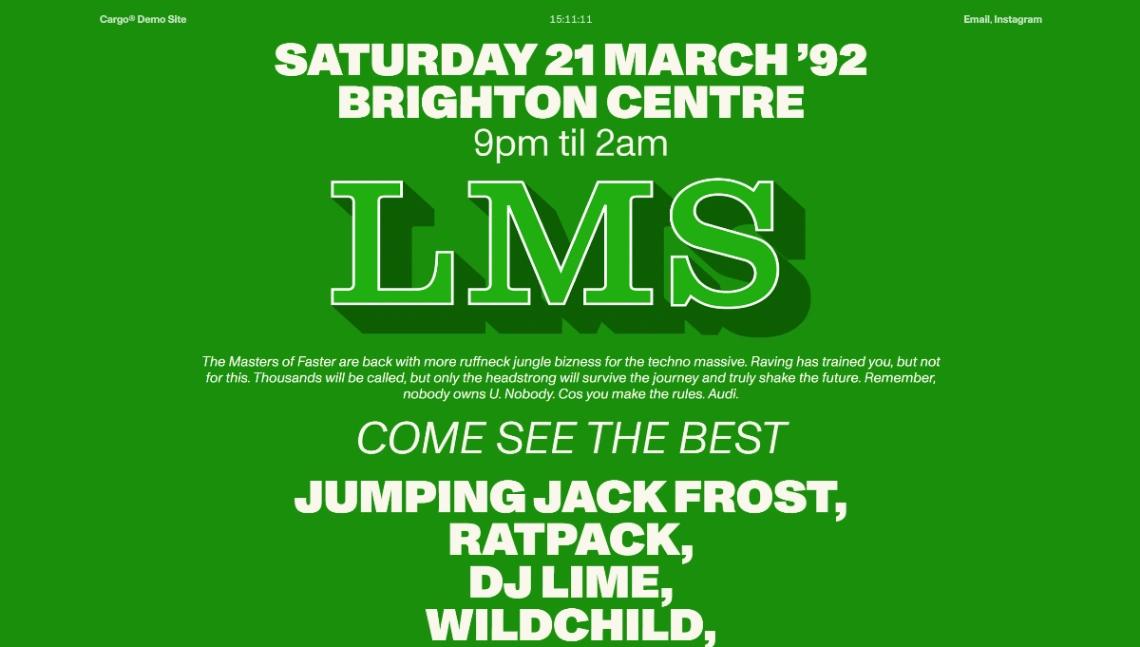 Event Portfolio website template