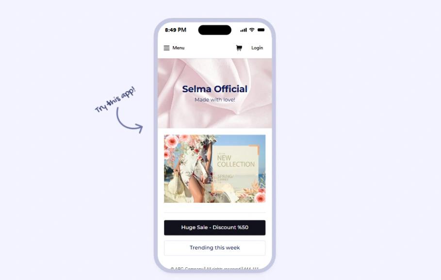 Ecommerce Store App mobile app design template