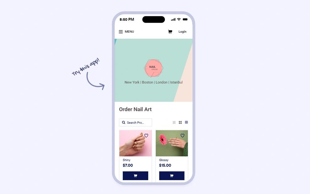 Salon Booking App mobile app design template