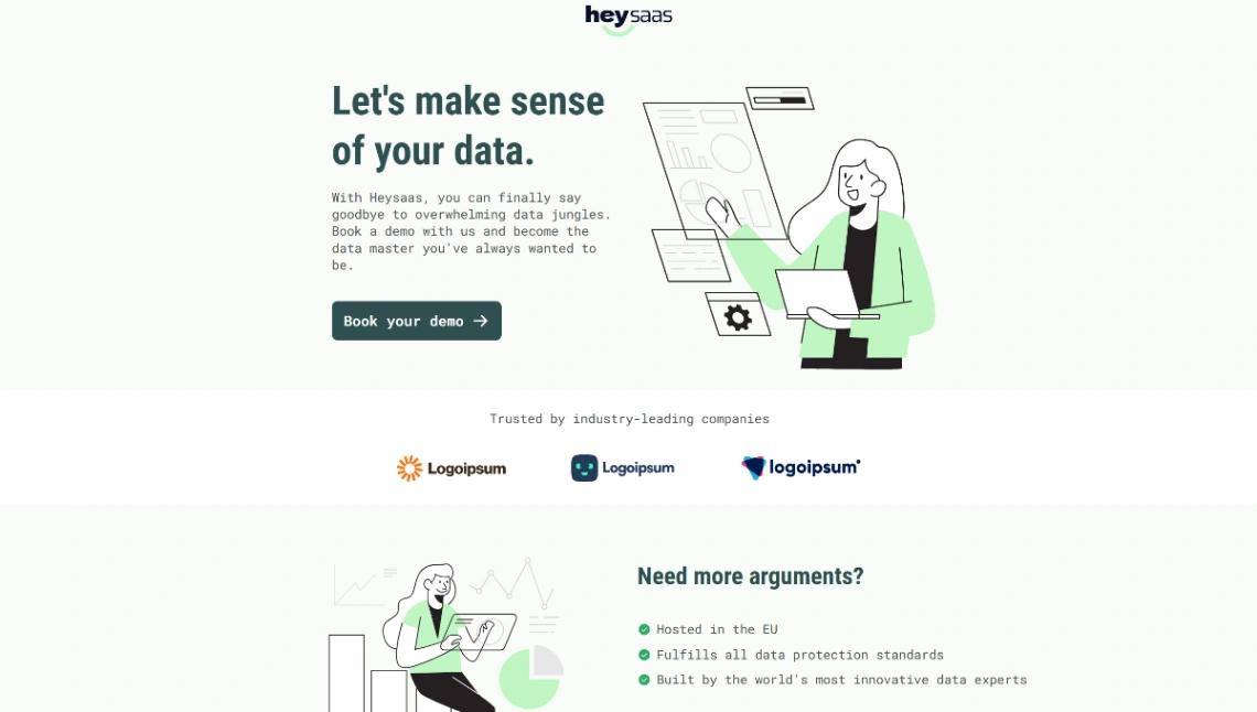 B2B SaaS Demo website template