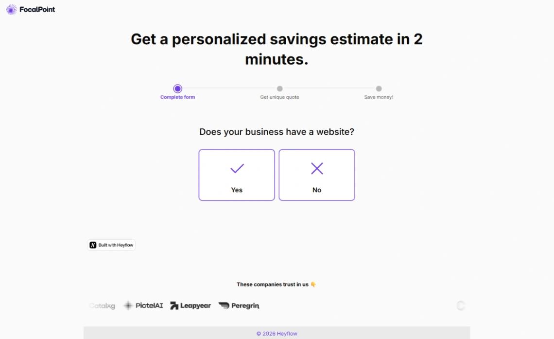 B2B Lead Gen Quote website template