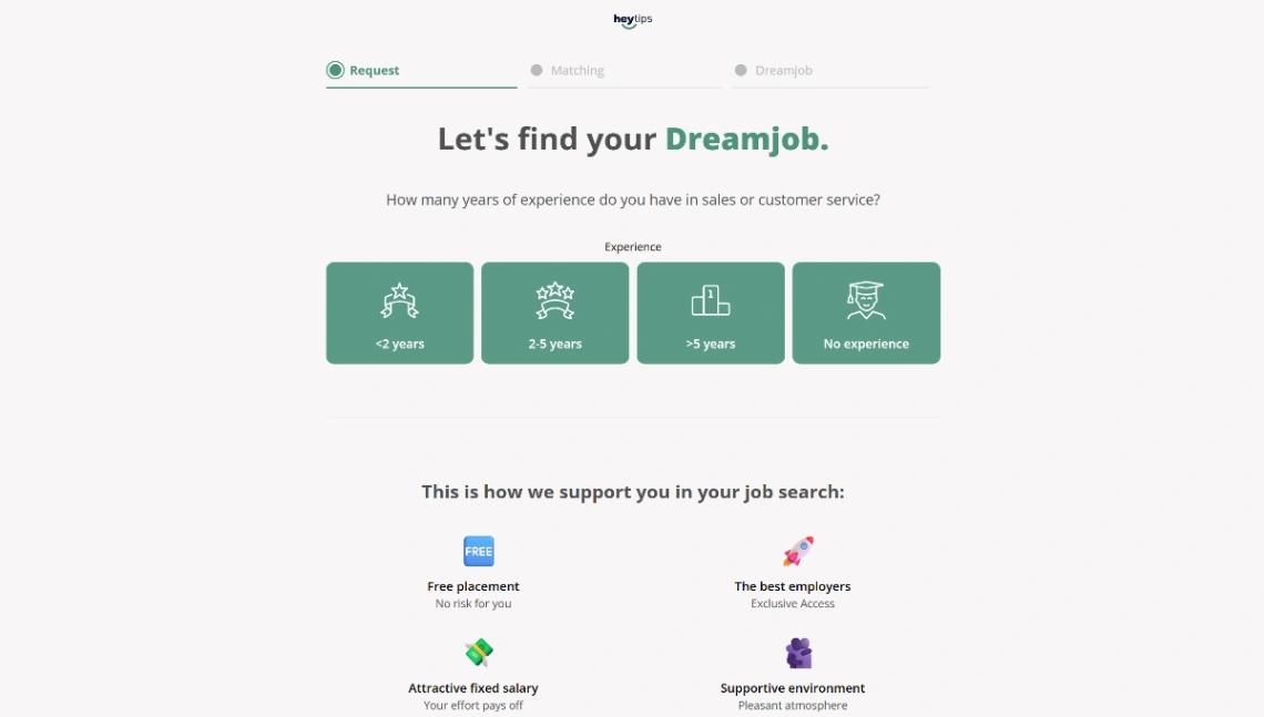 Recruiting Form website template