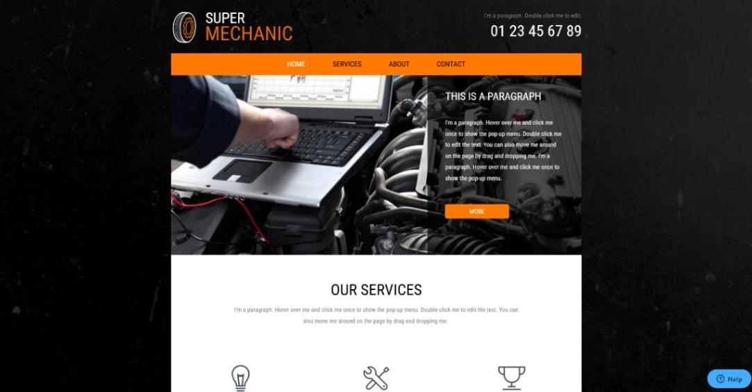Mechanic Website website template