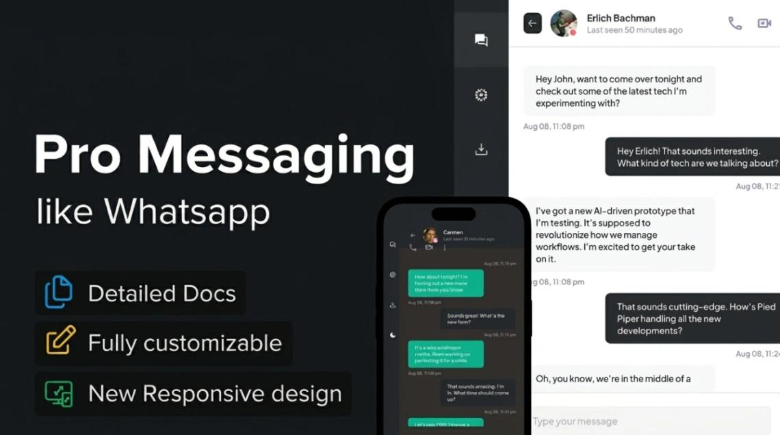 Messaging Platform mobile app design template