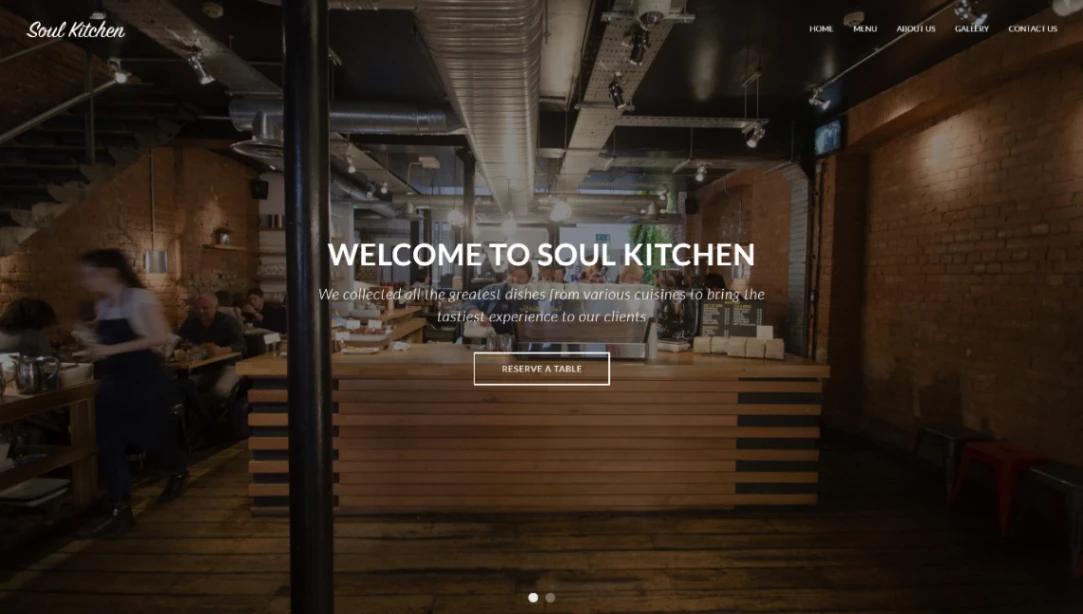 Modern Restaurant website template