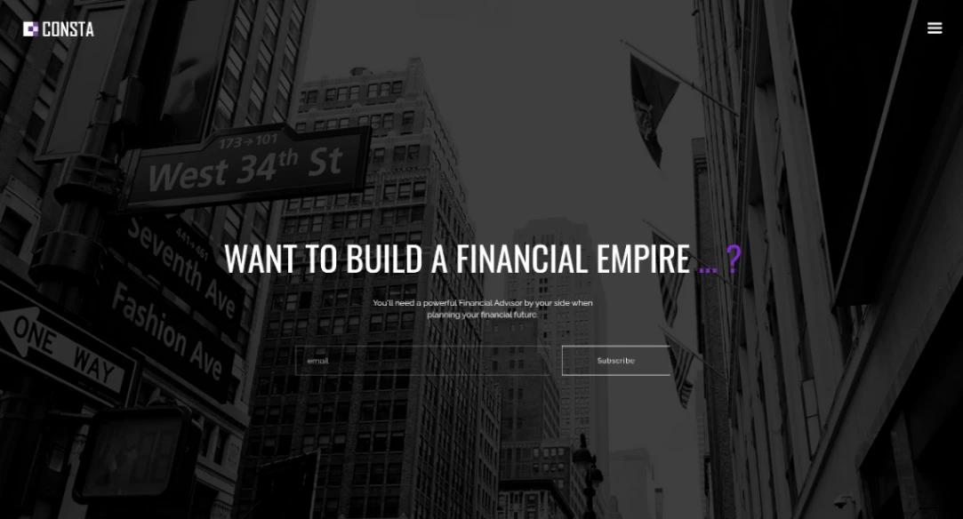 Financial Advisors website template
