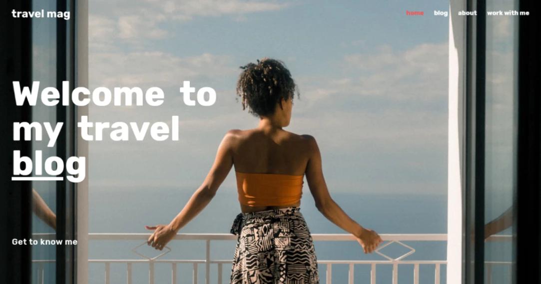 Travel Blog Magazine website template