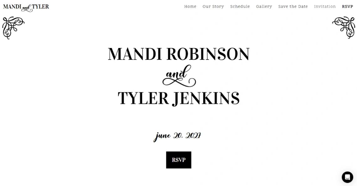 Classic Script Event website template
