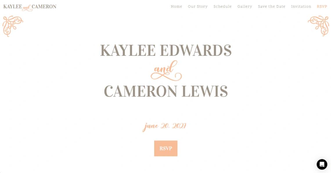Elegant Wedding website template
