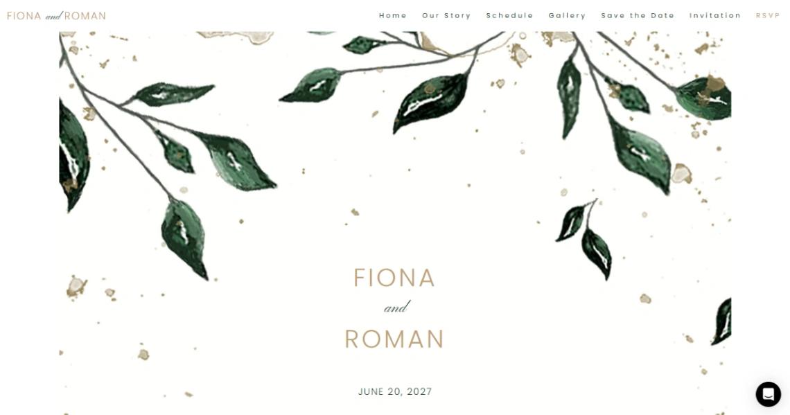 Watercolor Wedding website template