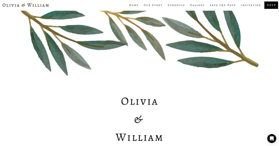 Olive Wedding website template