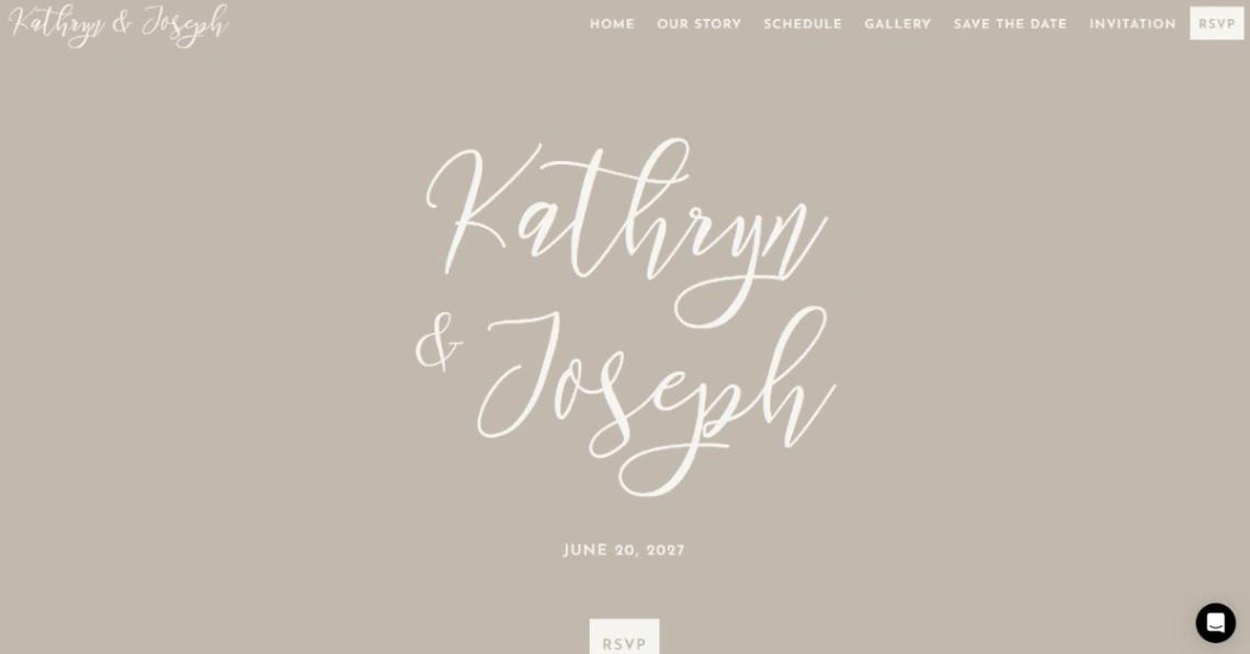Handwritten Wedding website template