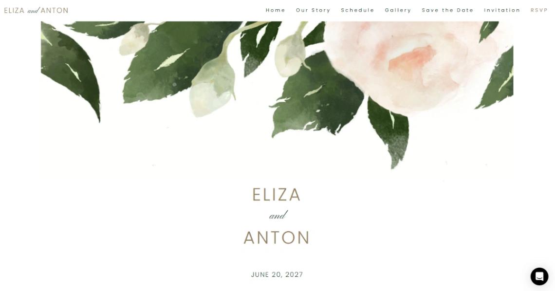 Elegant Wedding website template