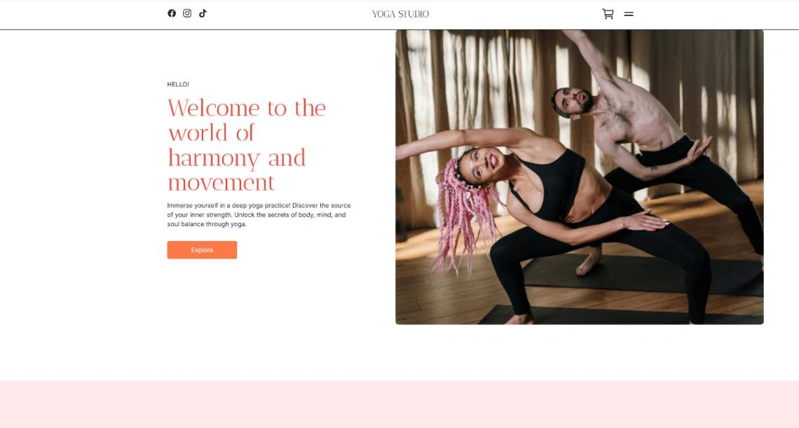 Yoga Studio website template