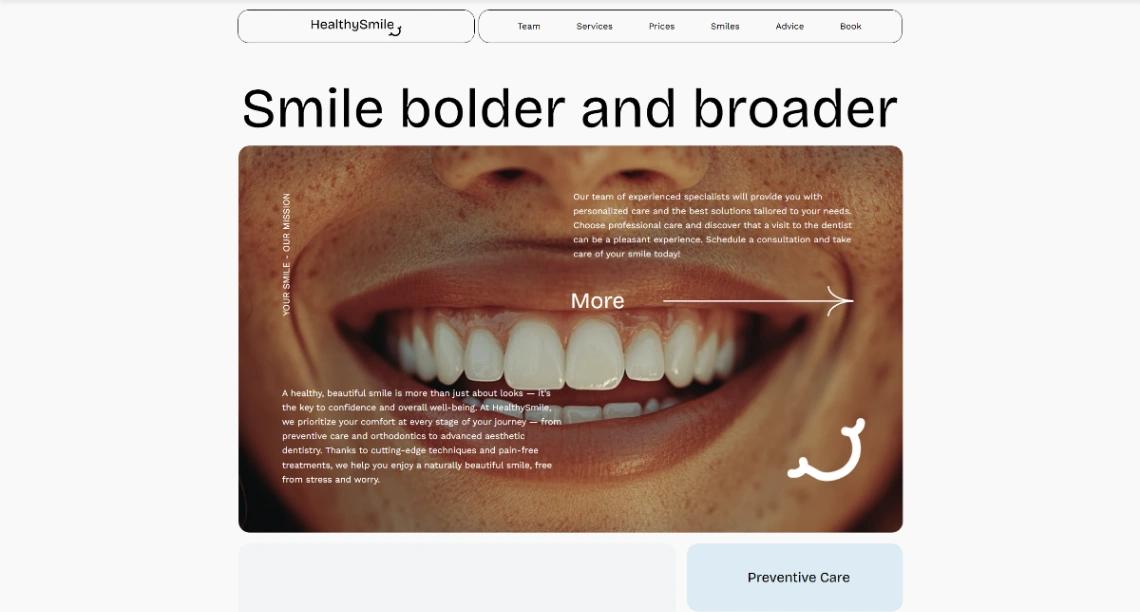 Dental Clinic website template