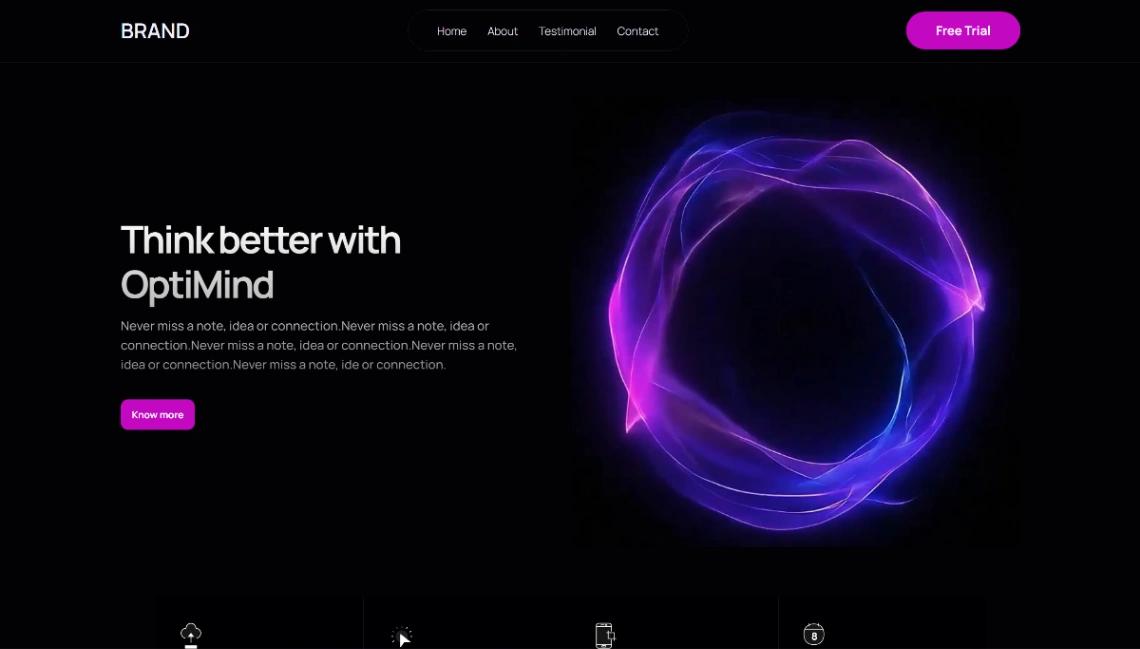 AI Notes SaaS website template