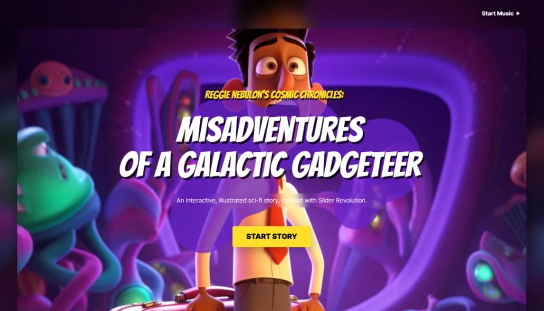 Sci-Fi Story Experience website template