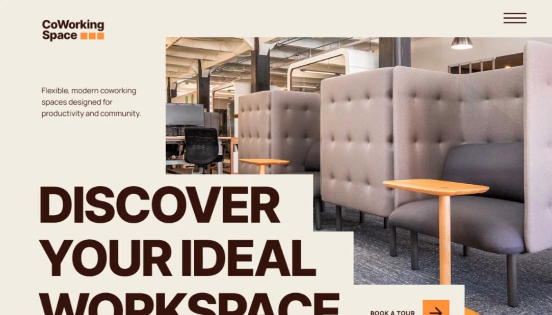 Coworking Space website template