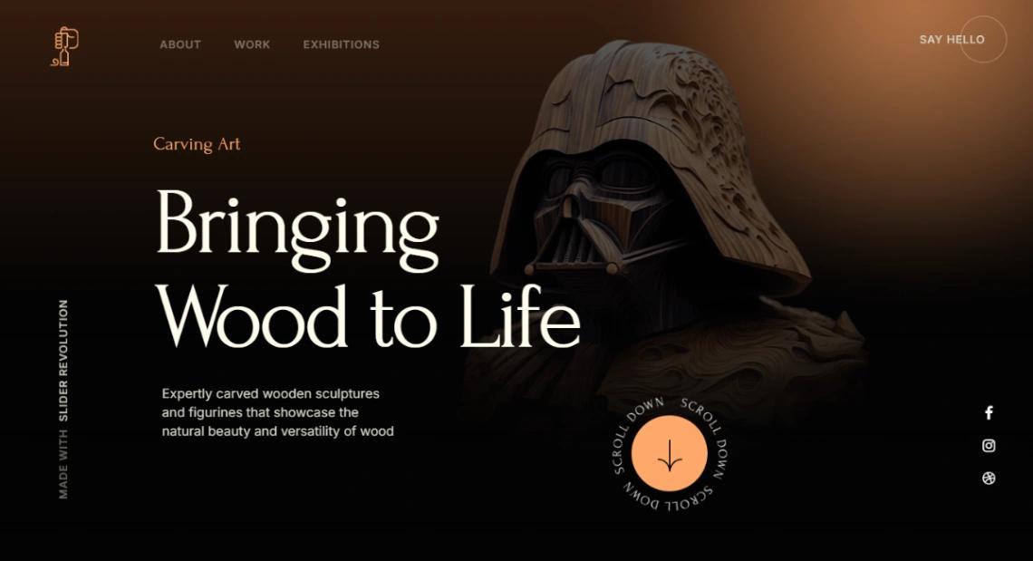 Wood Carving Portfolio website template