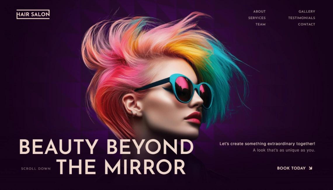 Professional Hair Studio website template