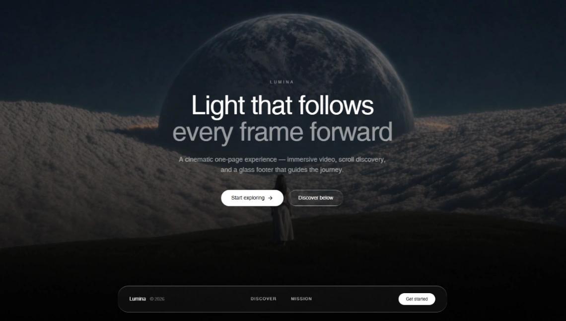Cinematic Portfolio website template