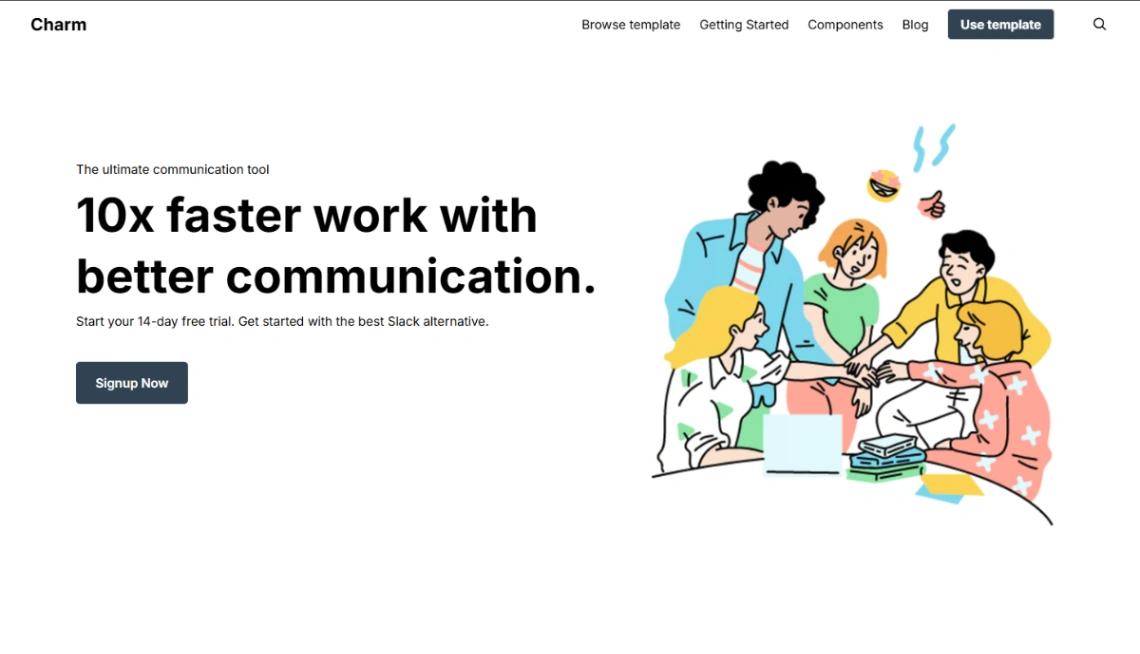 Collaboration Platform website template