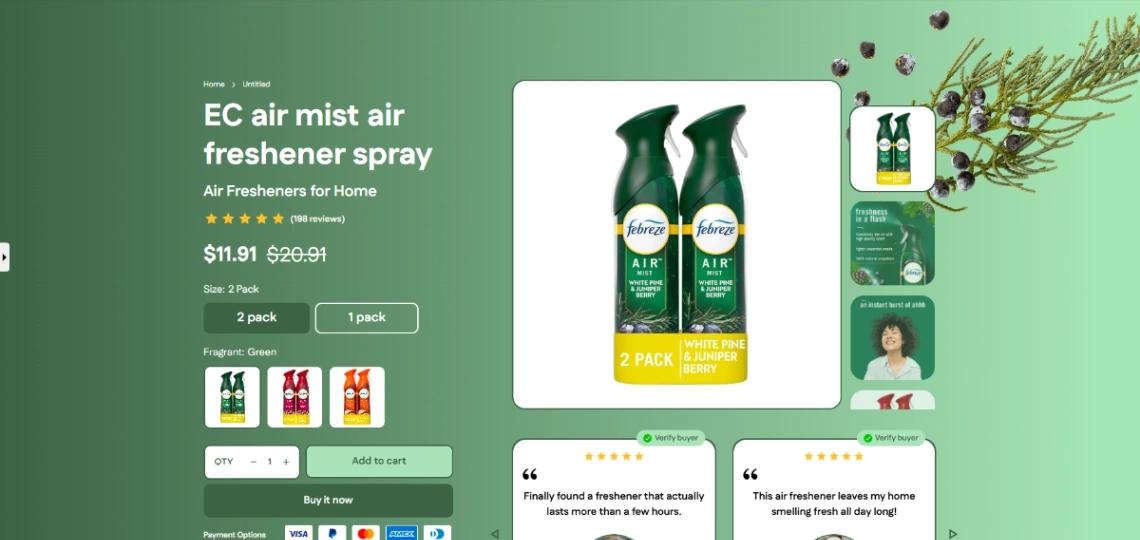 Ecommerce Product website template