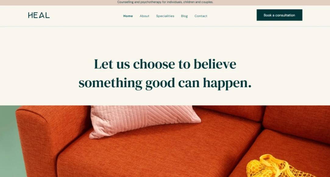 Wellness Coach website template