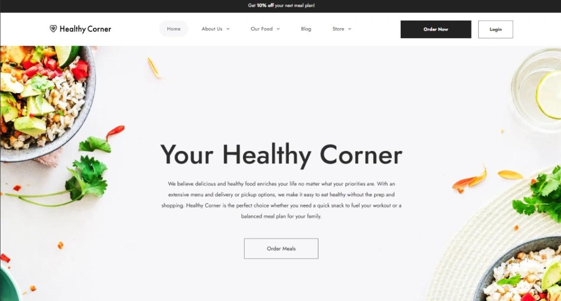 Healthy Meal Delivery website template