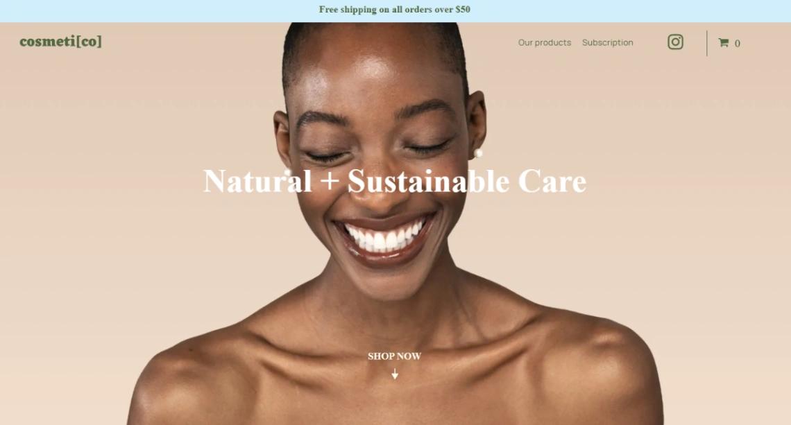 Beauty Brand Store website template