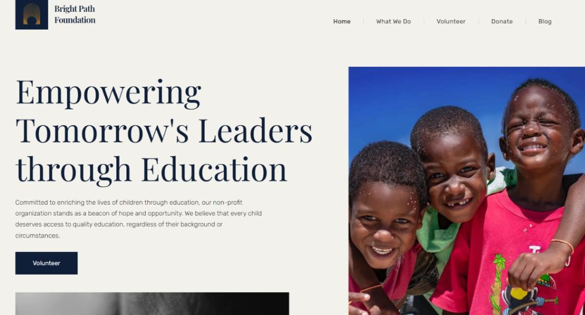 Education Nonprofit website template