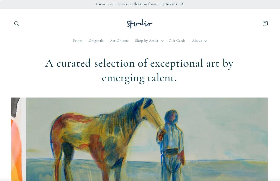 Portfolio Art Store website template