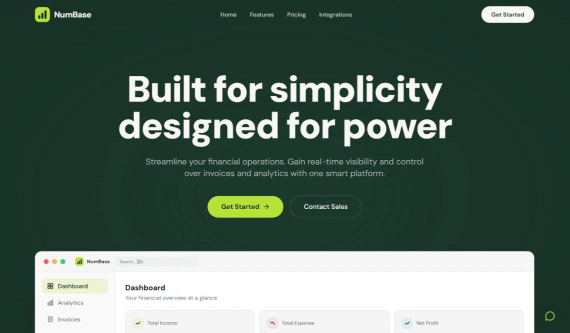 Accounting SaaS Landing website template