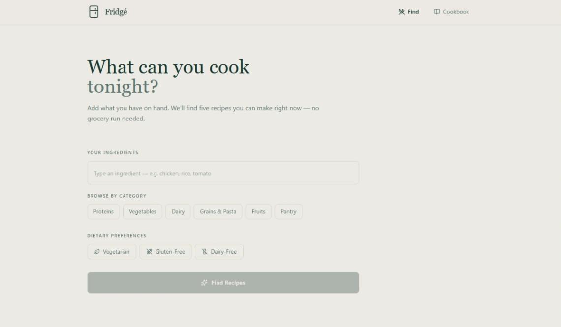 Recipe Generator web application template