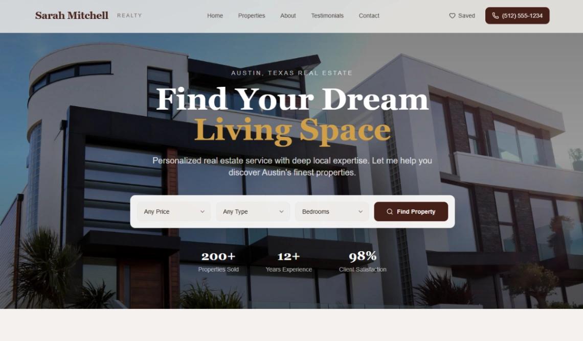 Real Estate Listings website template