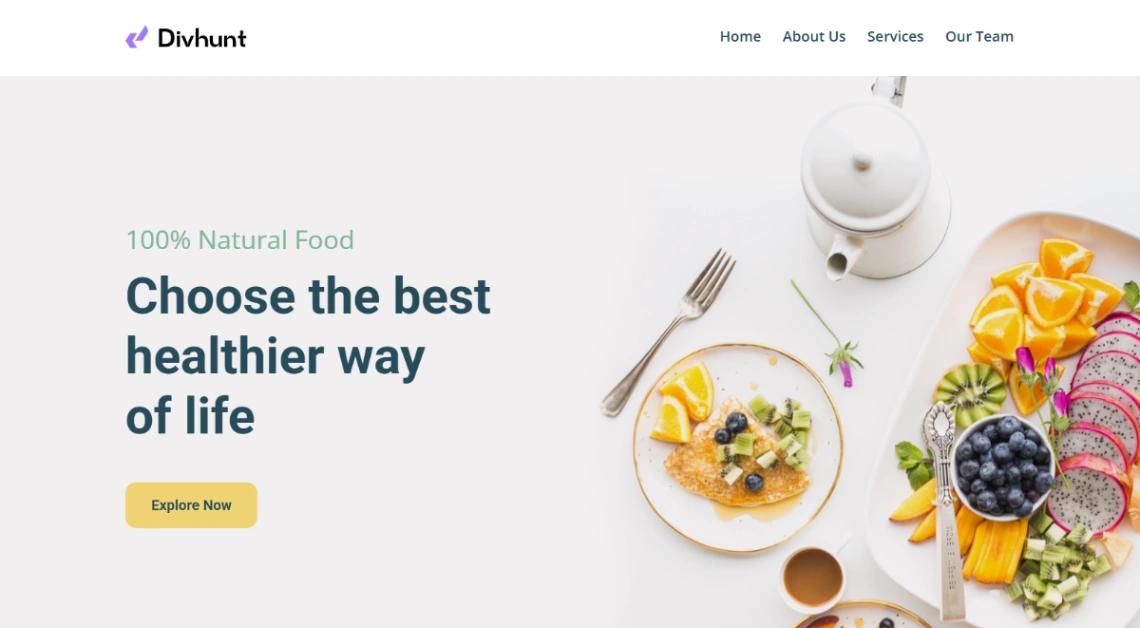 Organic Food Store website template
