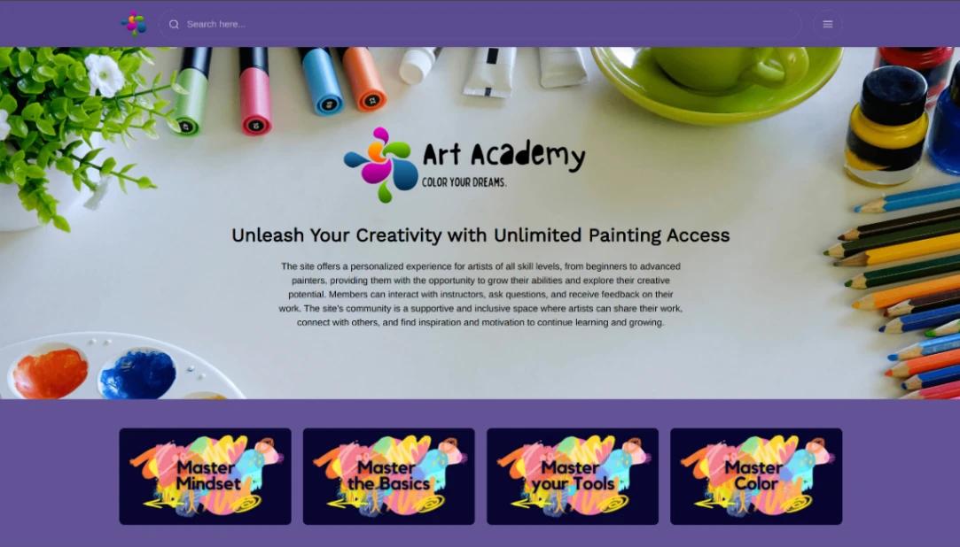 Art Academy website template