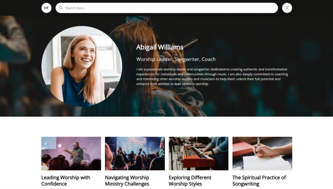 Worship Coaching Hub website template